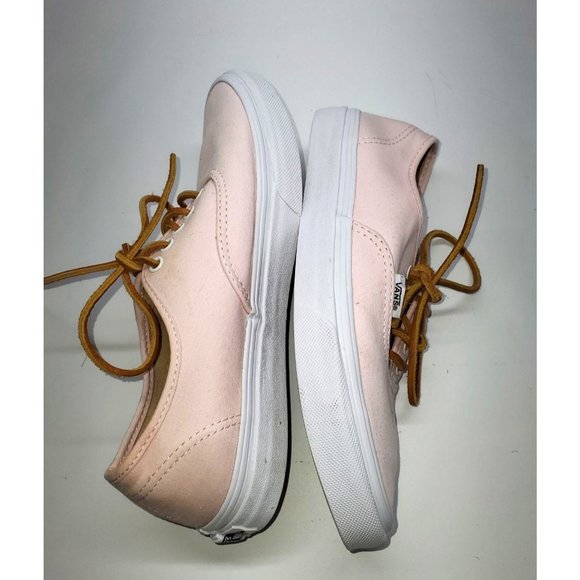 Vans Authentic Light Pink Canvas with Leather Laces Size 5.5 Mens 7 Wos 1315 - Picture 9 of 12
